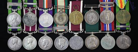 A collection of India Army medals mostly awarded to Singh recipients